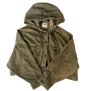 Zara Green Hooded Jacket